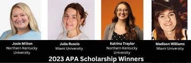 APA Scholarship Recipients