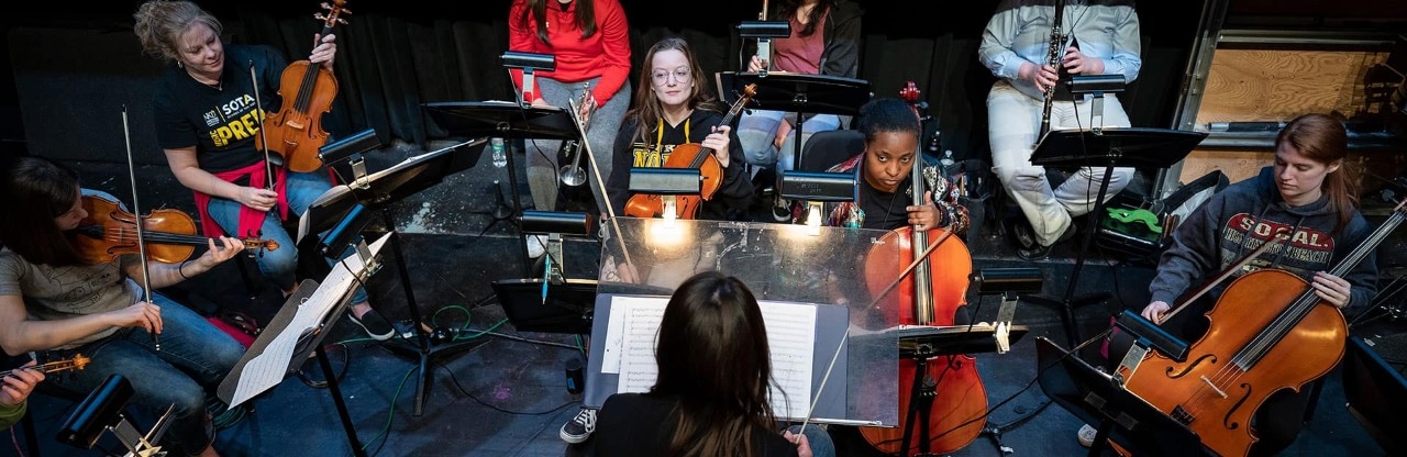A student orchestra