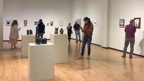 People in gallery