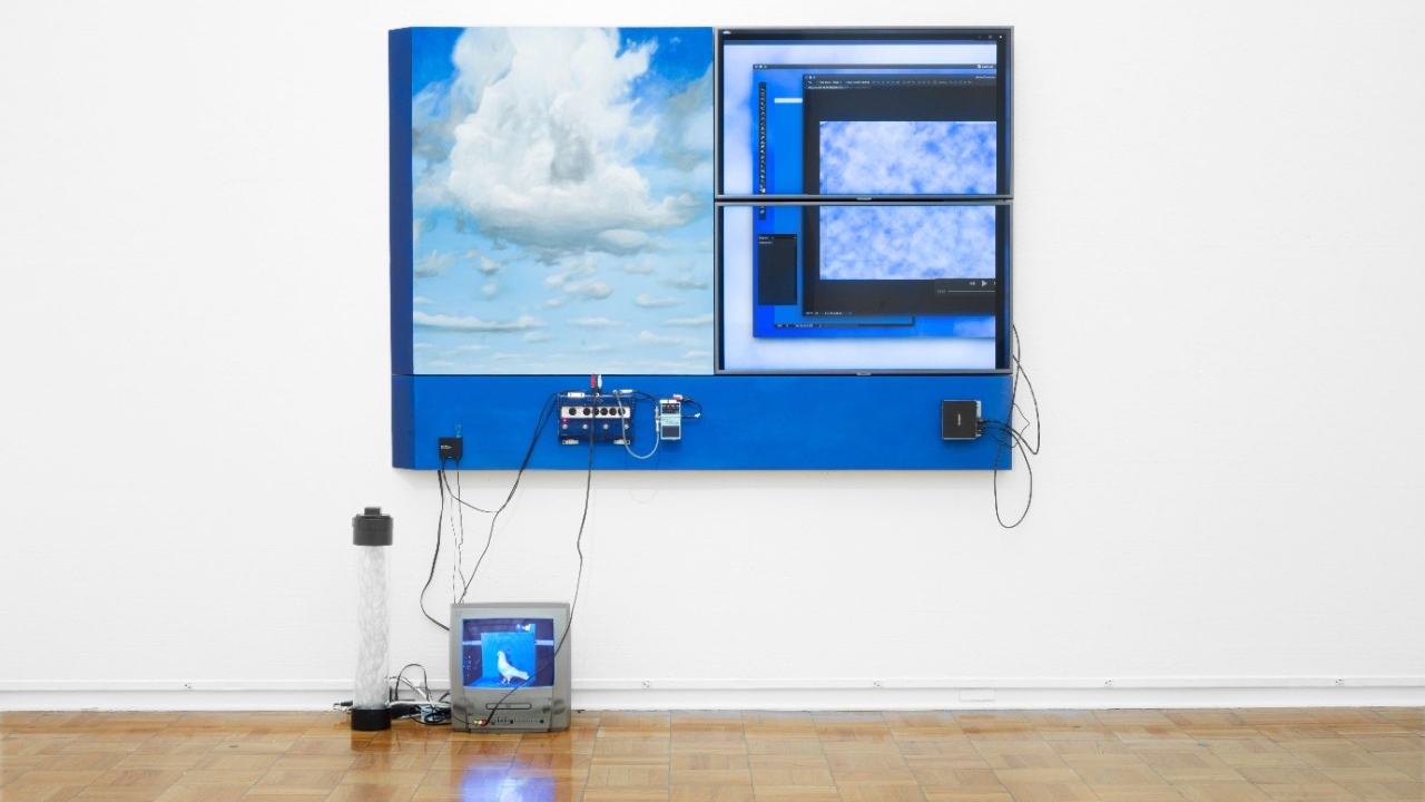 Digital artwork on wall