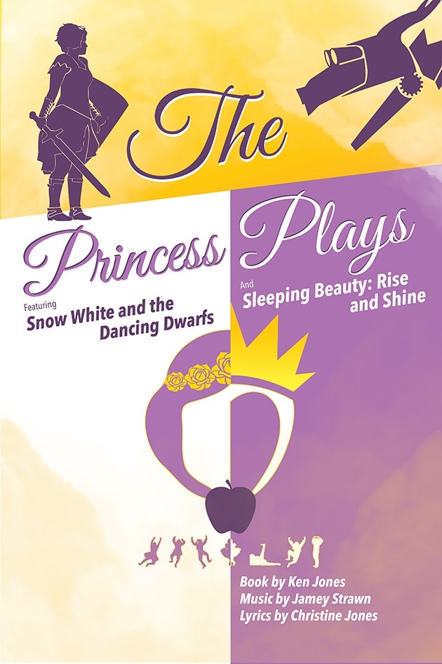 golden background with princess plays text