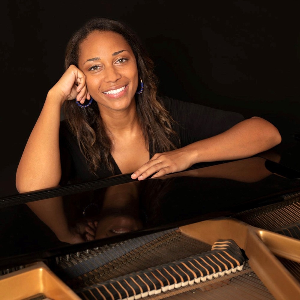 Leah Claiborne at the piano