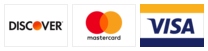 Payment logos of discover, master card and visa