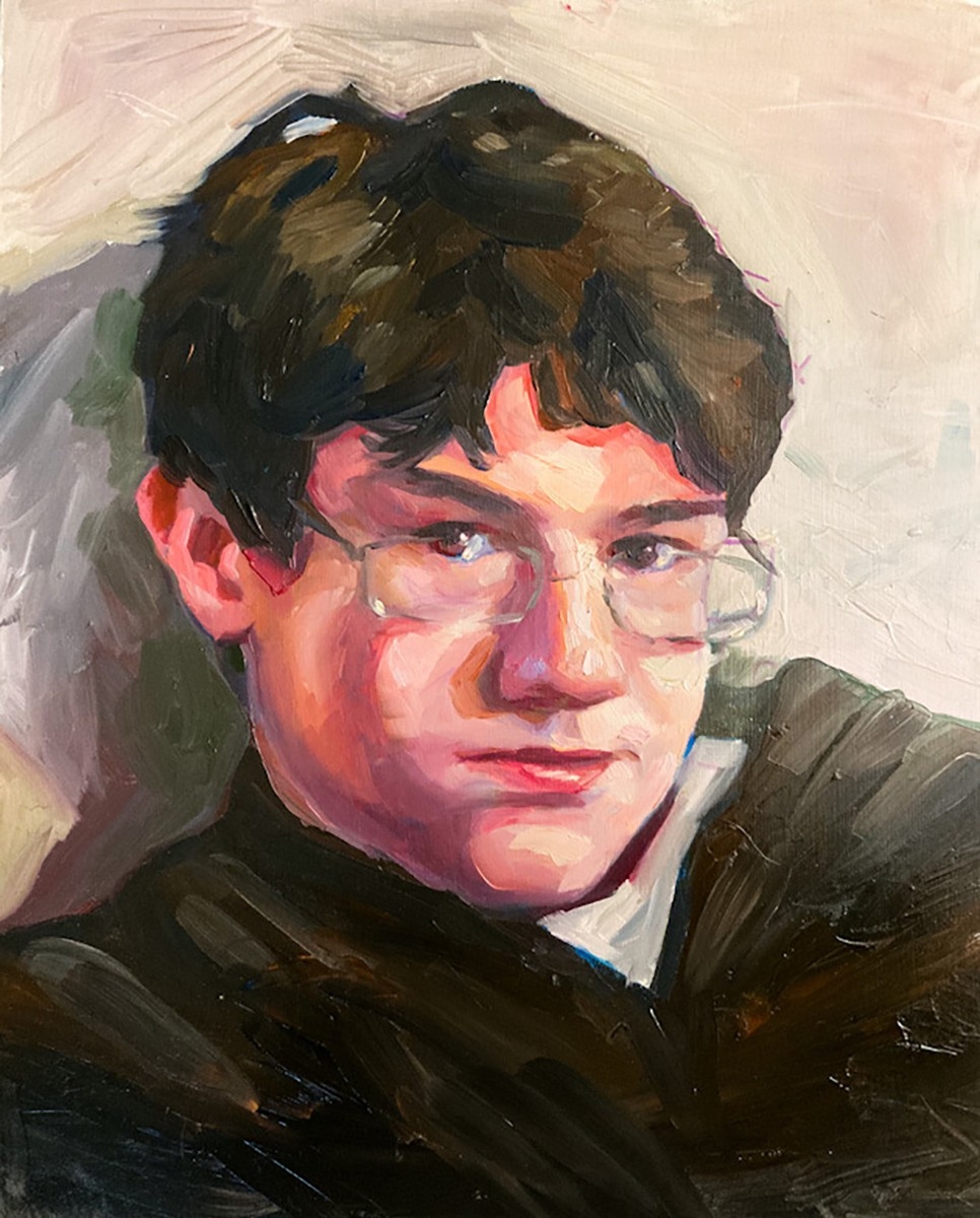 Oil on canvas - portrait of Riley