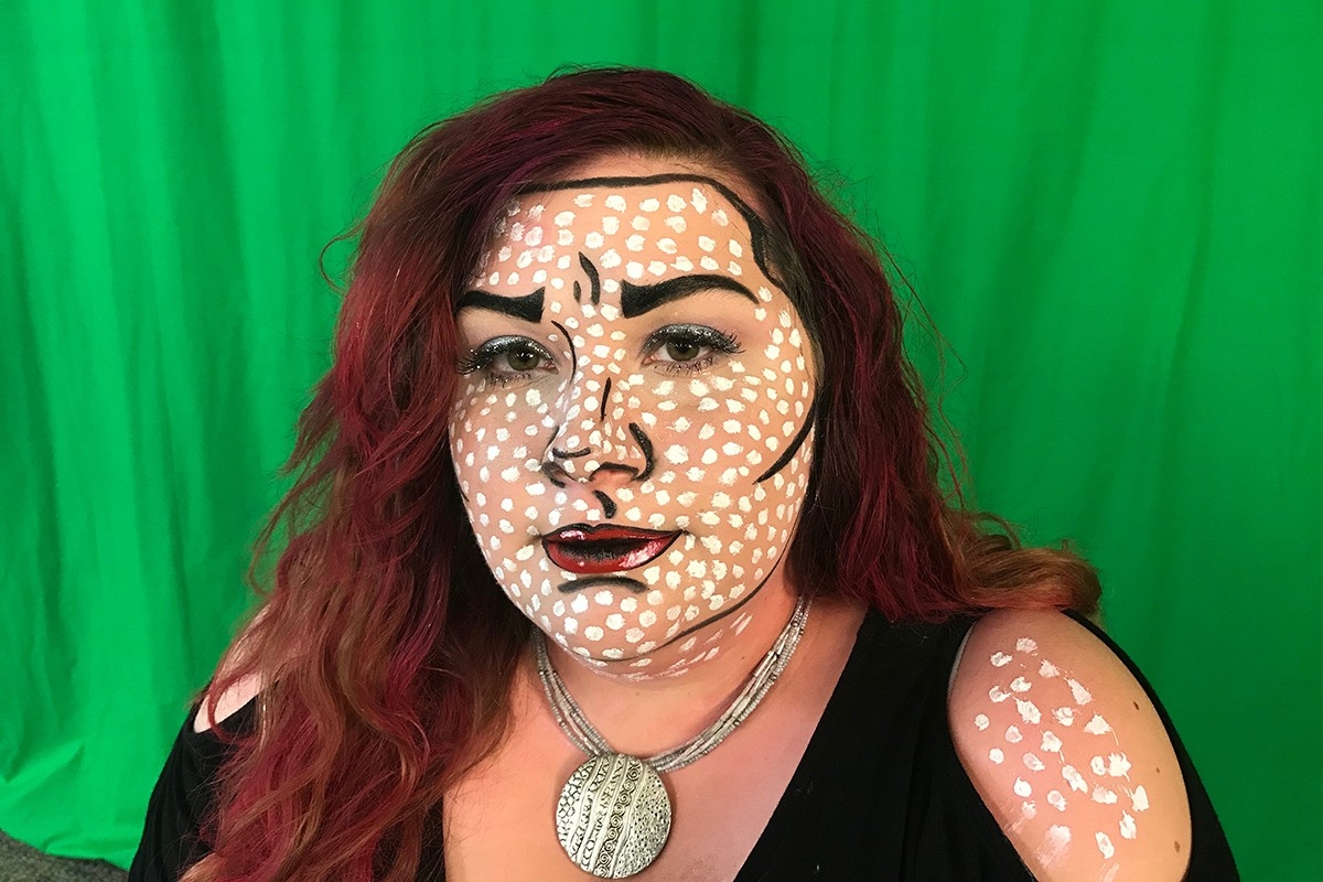 Face paint in style of Kandinsky 