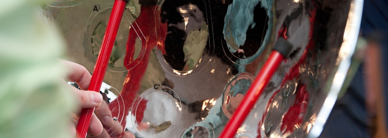 close up of steel drum