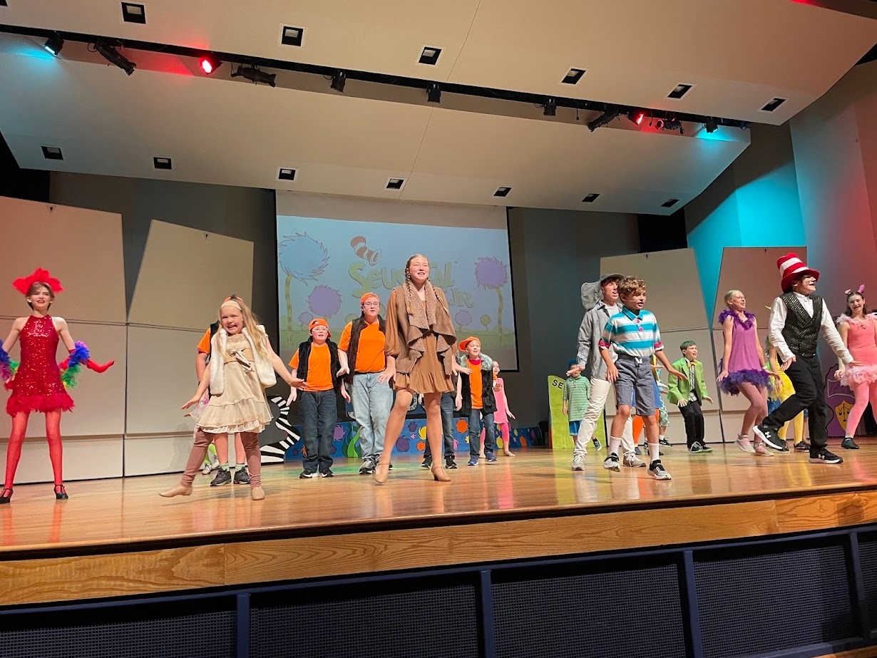 Children dancing on stage