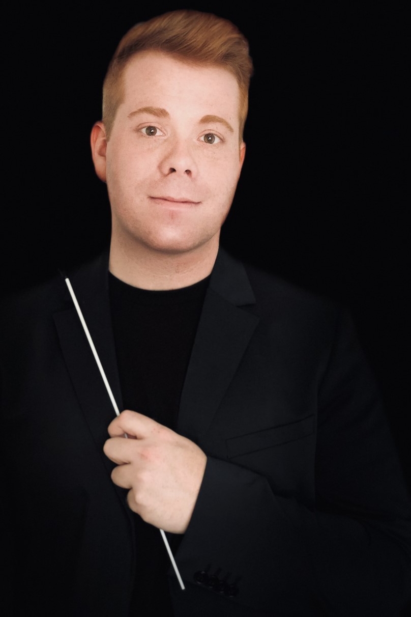 Alex Moore with baton