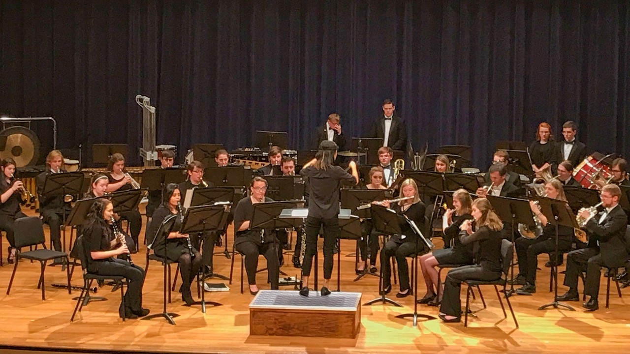Student conducting