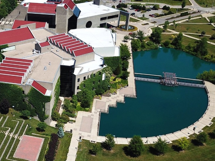 Arial view of Northern Kentucky University's campus on a beautiful sunny day