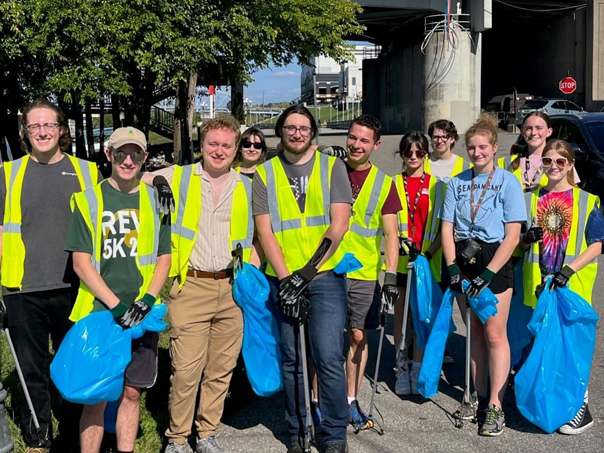 ECOS members doing community cleanup