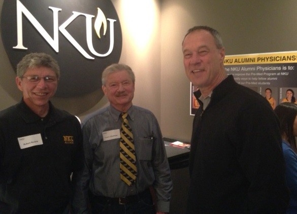 Dr. Larry Giesmann with NKU alumni physicians