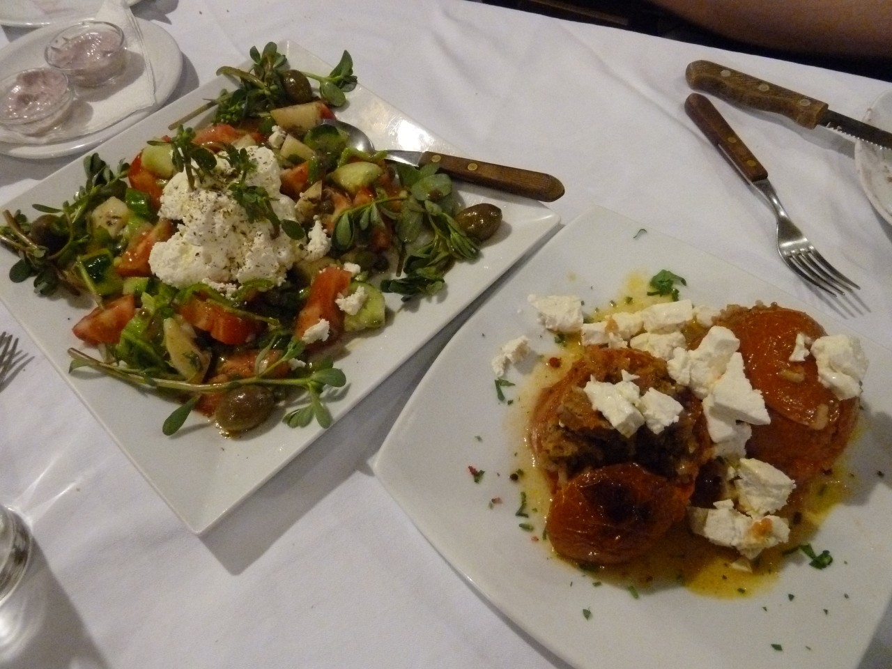 Greek cuisine on a table