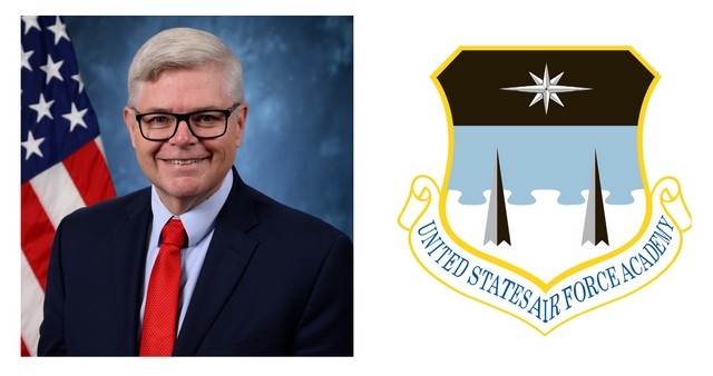 David Caudill headshot and US Airforce logo