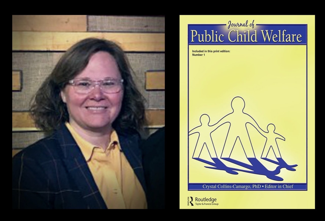 Jennifer Millisor headshot and cover of Journal of Public Child Welfare