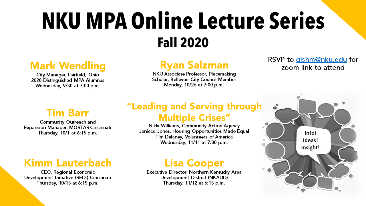 NKU MPA online lecture series flyer