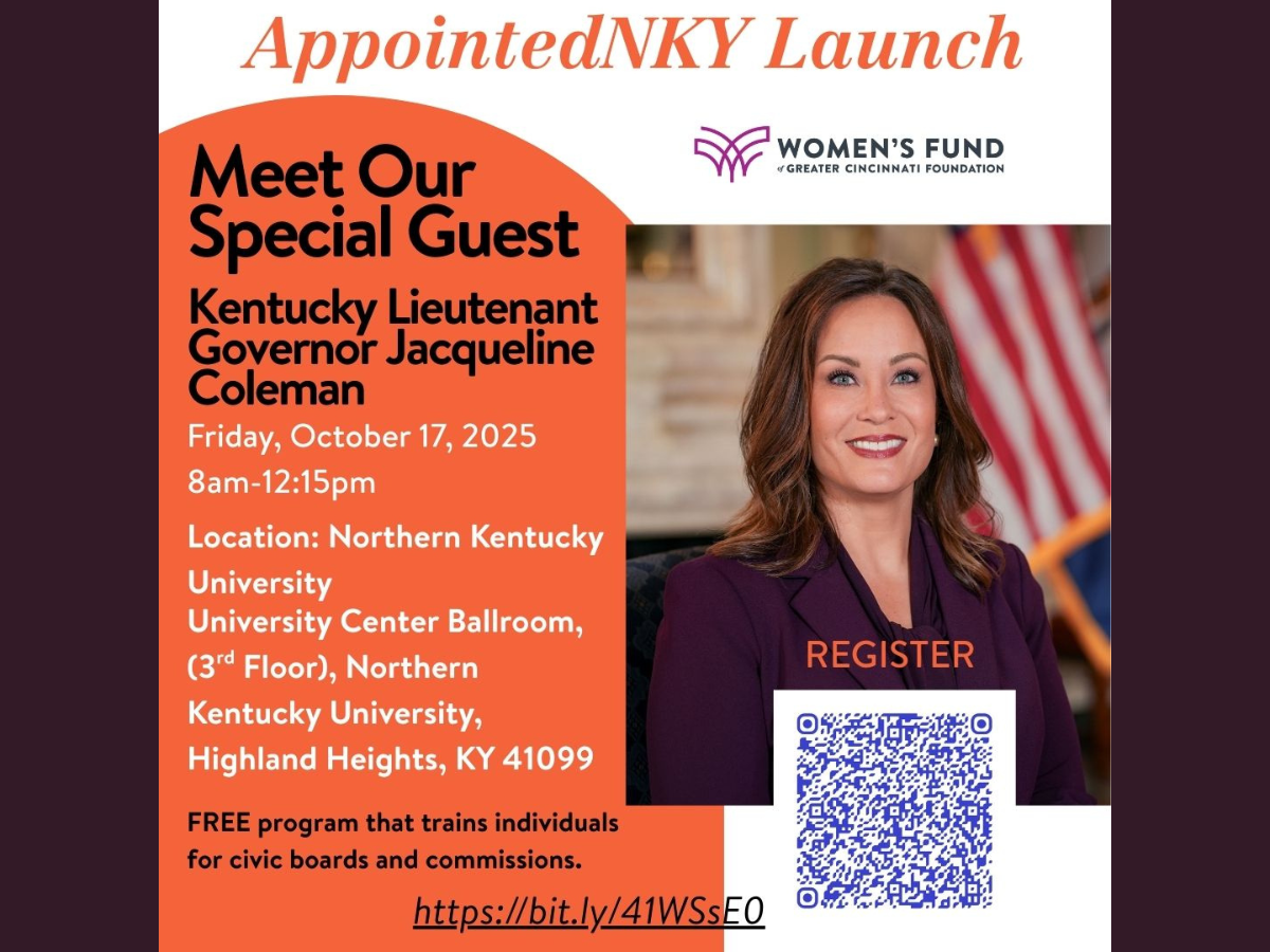 Appointed NKY flyer with event information and Jacqueline Coleman 