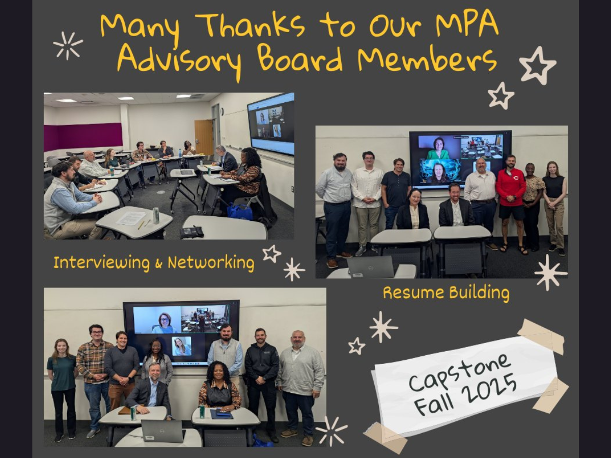 collage of PAD 793 class meetings