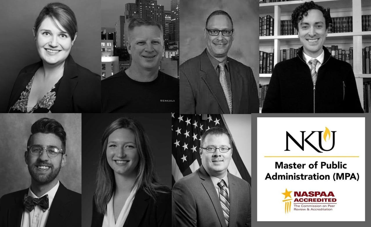 Spring 2022 MPA Students – Rachel, Mark, Ron, Kyle, Sam, Stephanie, and James.