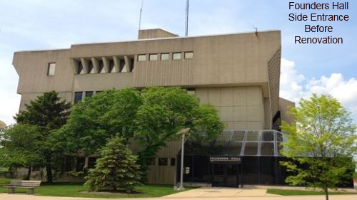 Founders Hall Side Entrance Before Renovation