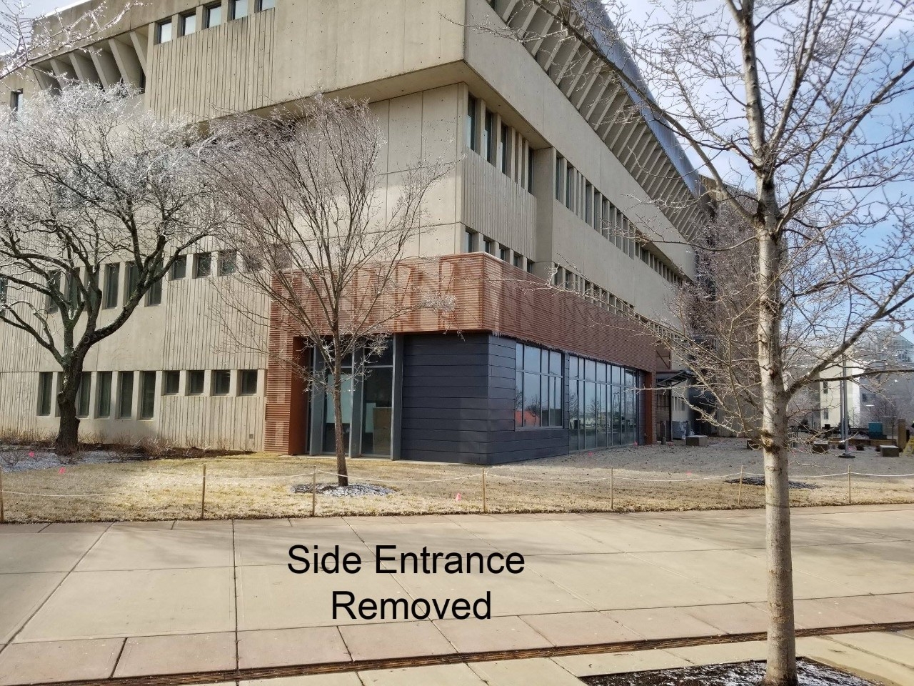 Founders Hall with Side Entrance Removed