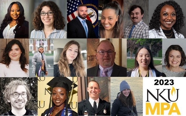 Head shot collage of 2023 MPA students