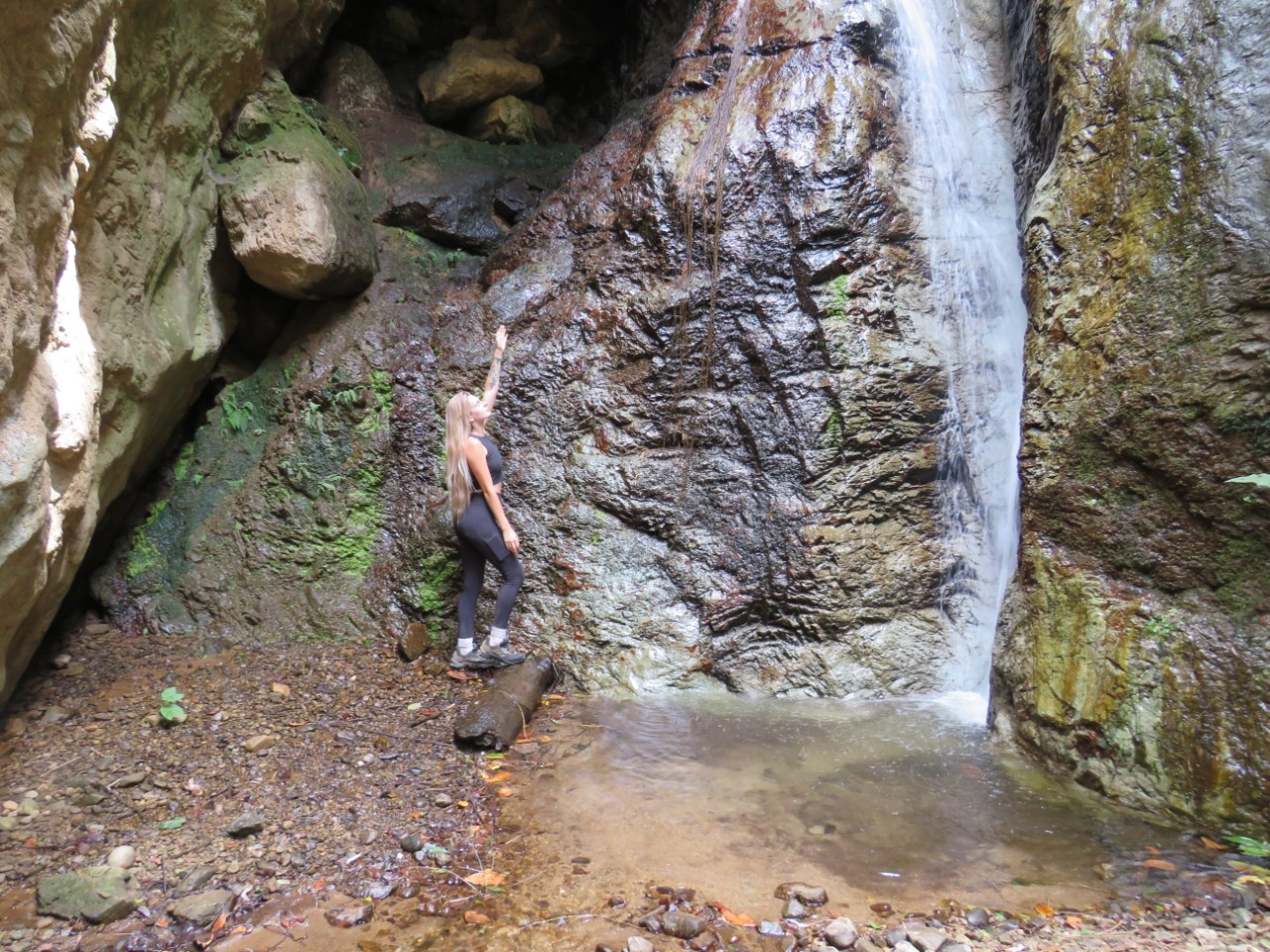 Cayla at a waterfall