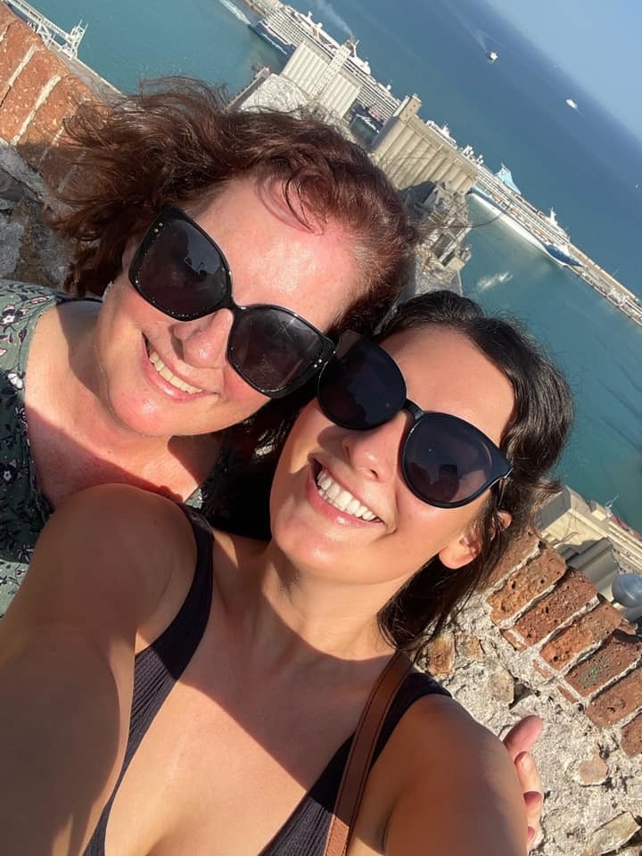 mother and daughter at the Castell