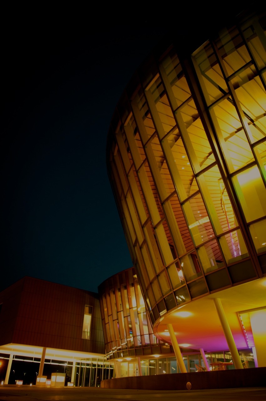 Griffin Hall at night