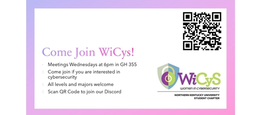 Come join WiCys! Scan the QR code or click on this flyer to join the Discord group!