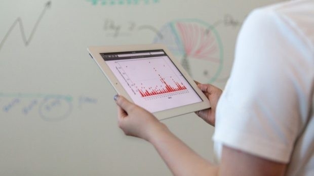 image of data on iPad