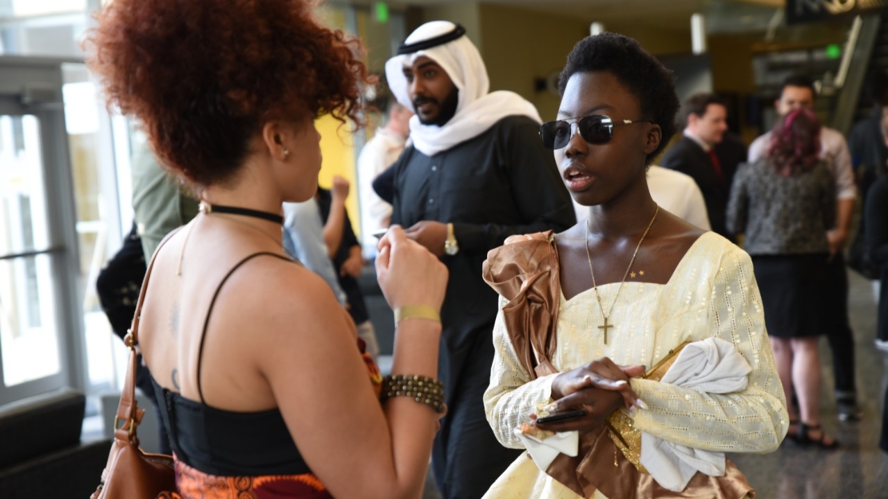 Student volunteering for service