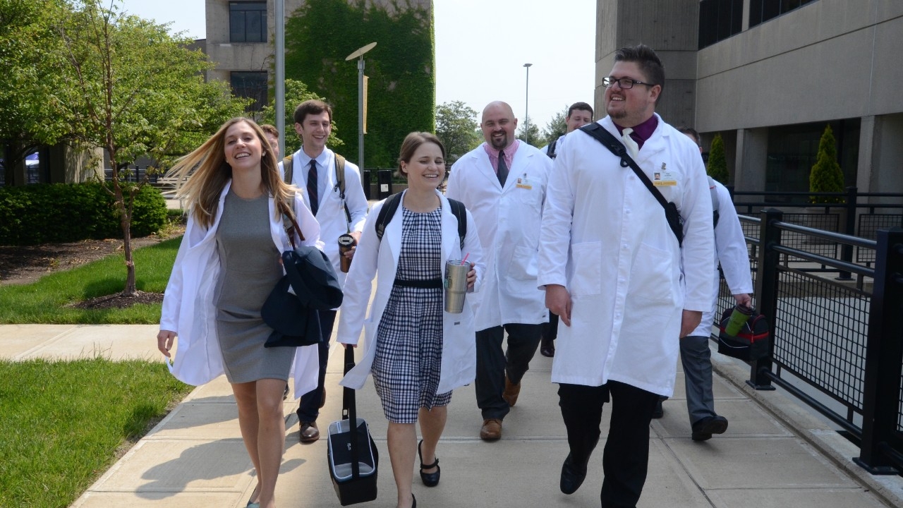 Class of 2020 NKU Students wearing lab coats