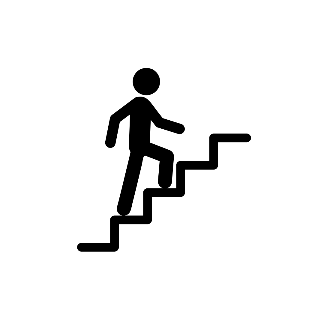 clipart person climbing steps