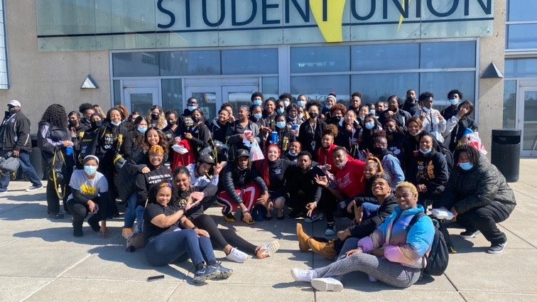 Students from Central High School visit the NKU campus