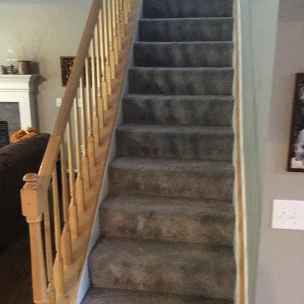 Humans of Greater Cincinnati Post: carpeted staircase in student's home