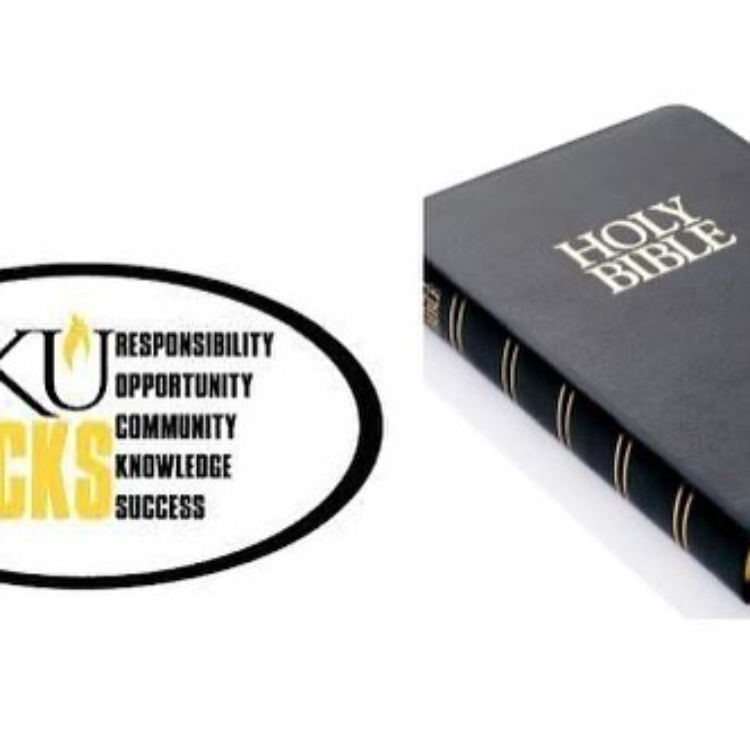 Humans of Greater Cincinnati Post: NKU ROCKS logo and holy Bible