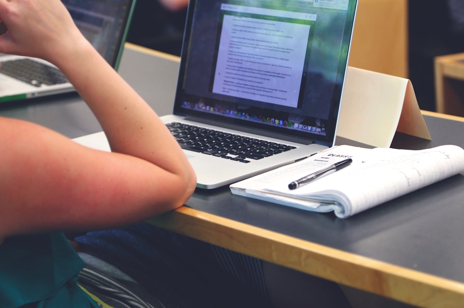 Student on Laptop