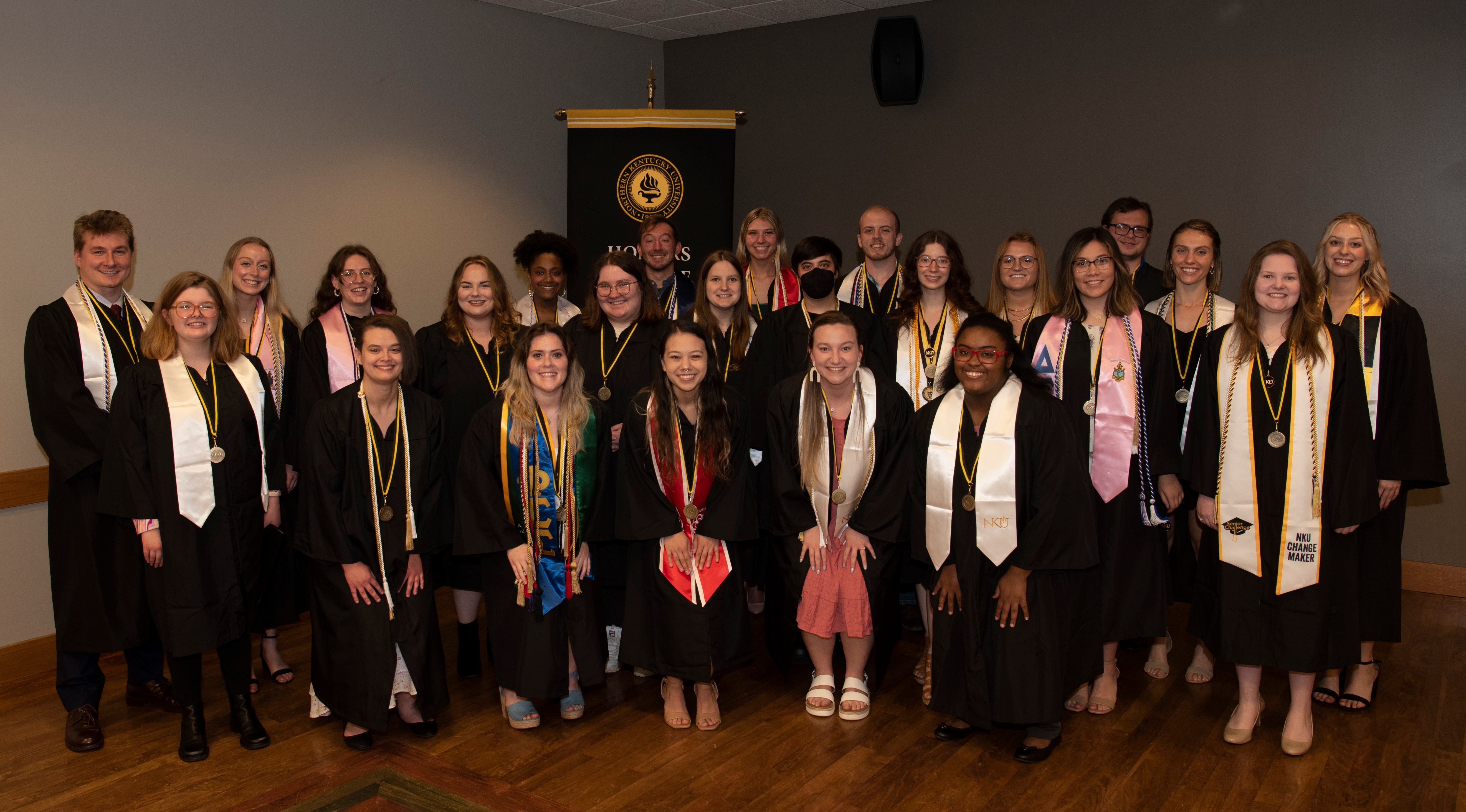 honors college graduates after commencement ceremony