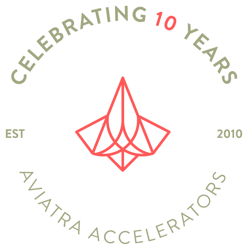 Aviatra 10th Anniversary Logo