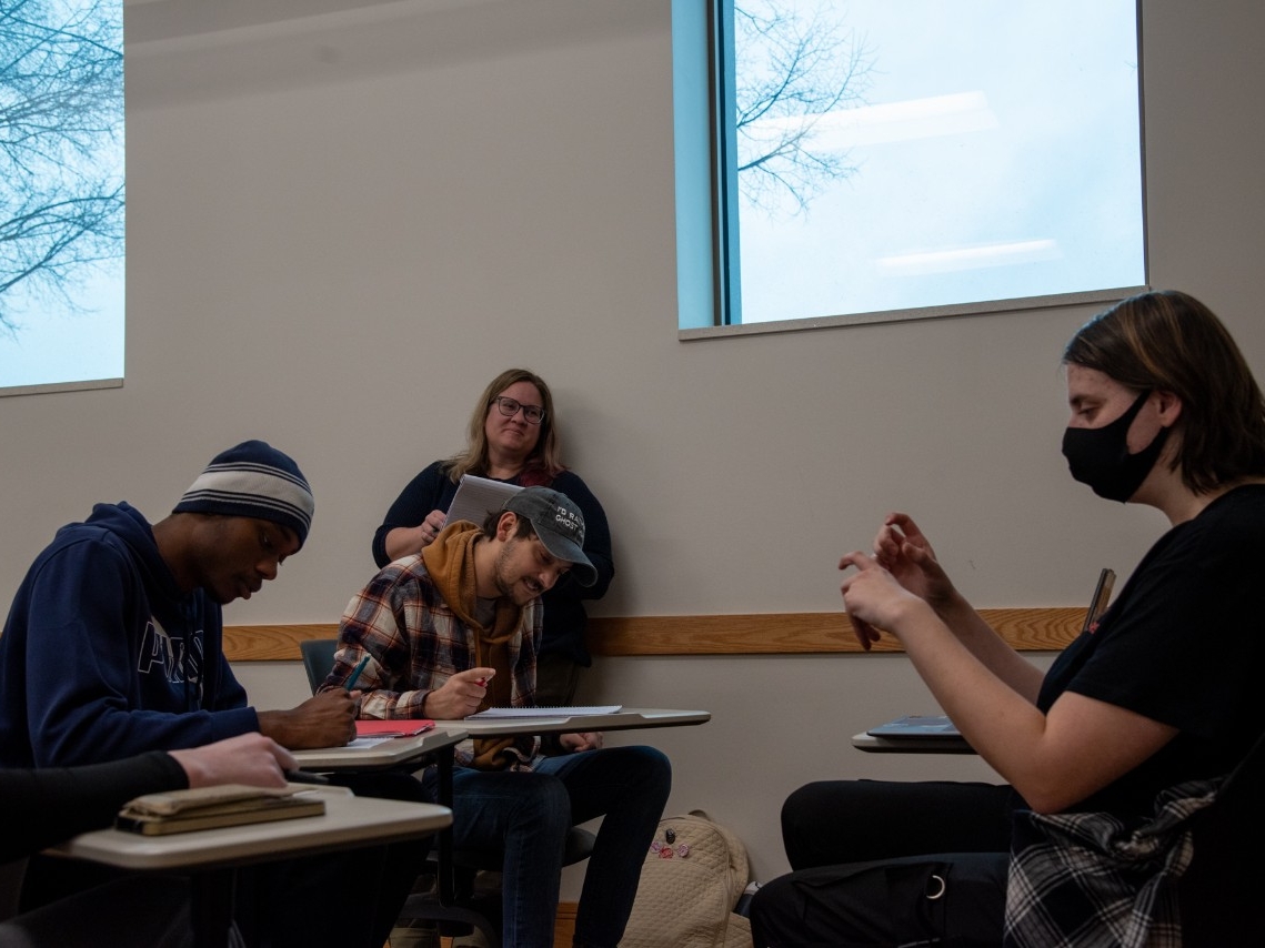 Students in true crime class