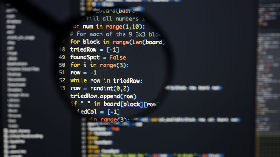 Python code developing screen