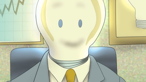 Illustration of a lightbulb wearing a suit
