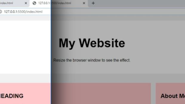 Screenshot of blank webpage titled "My Website"
