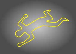 Contour of dead person