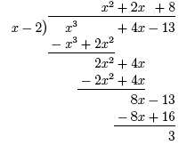 graphic outlining the steps of the division problem described in words below
