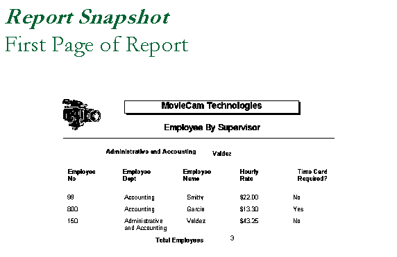 Report Snapshot (First Page of Report)